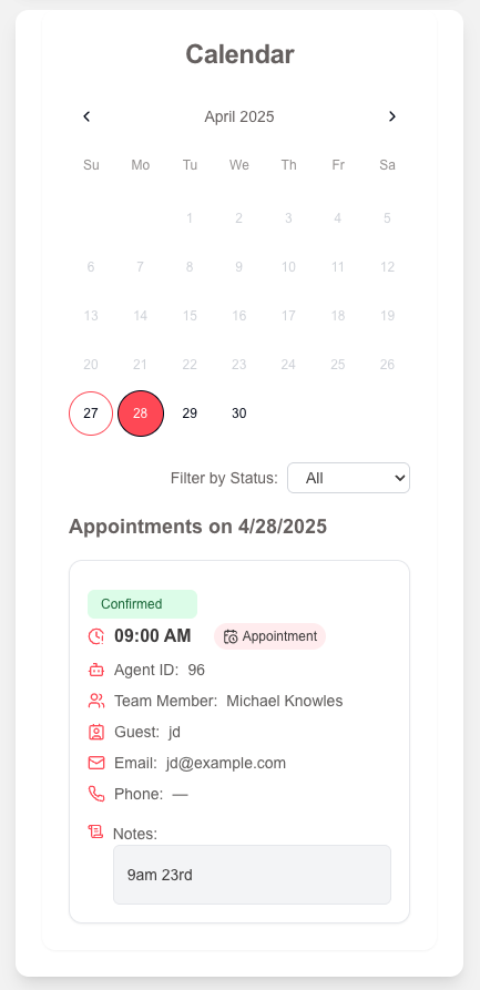 Smart Scheduling secondary screenshot